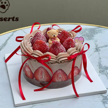 Load image into Gallery viewer, Romantic Strawberry Chocolate Cake
