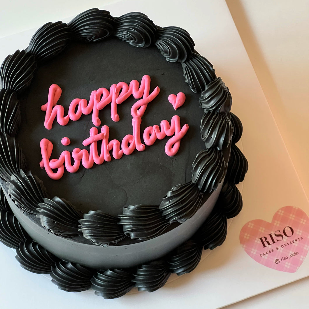 Simple Lettering Cake (Round/Heart)
