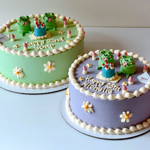 Load image into Gallery viewer, Frog Birthday Picnic Cake
